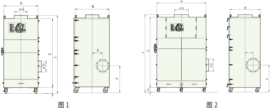 除尘器外观尺寸